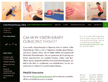 Tablet Screenshot of cahirphysiotherapy.com